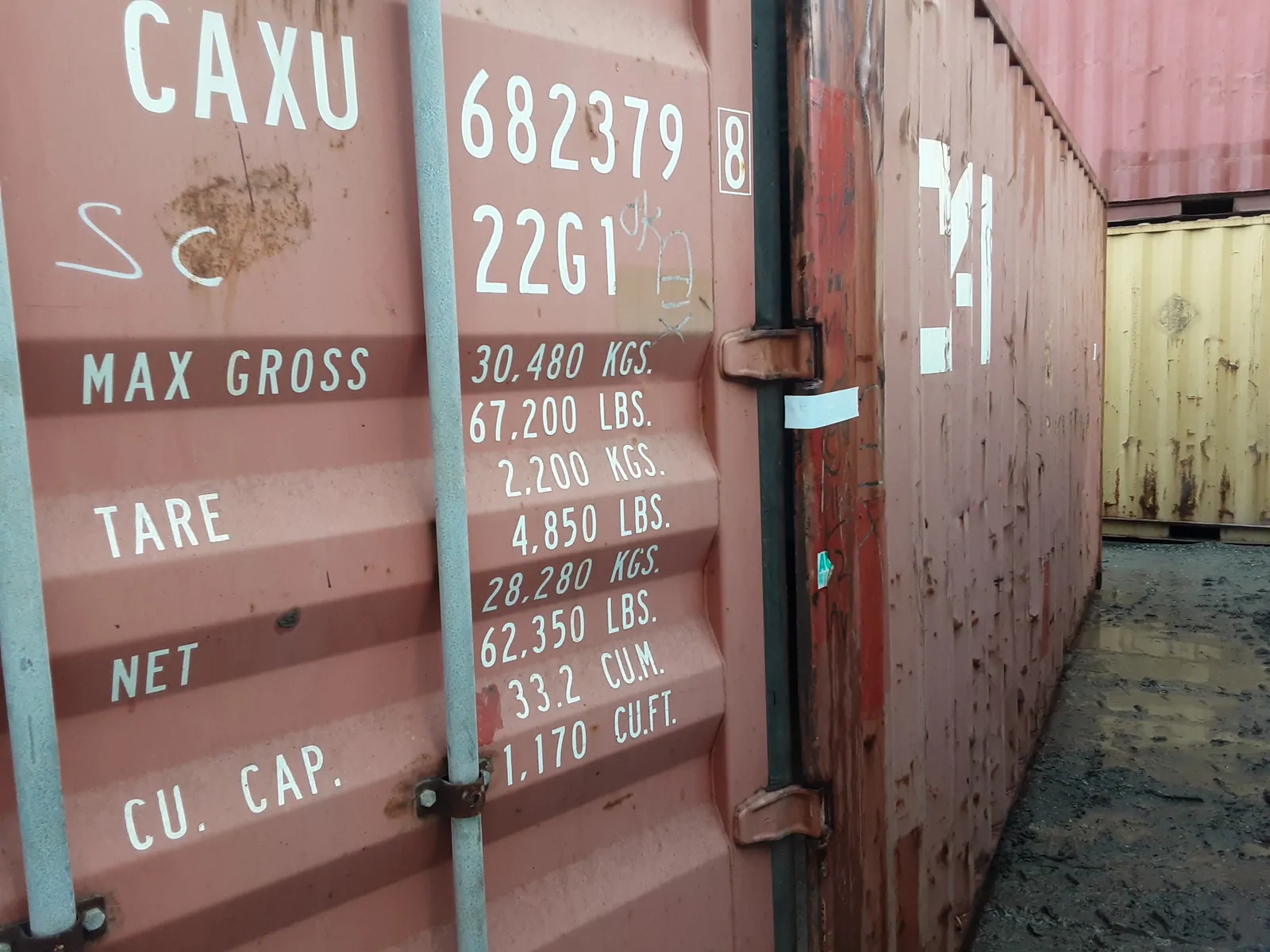 Container security — lock boxes, padlocks and siting the doors